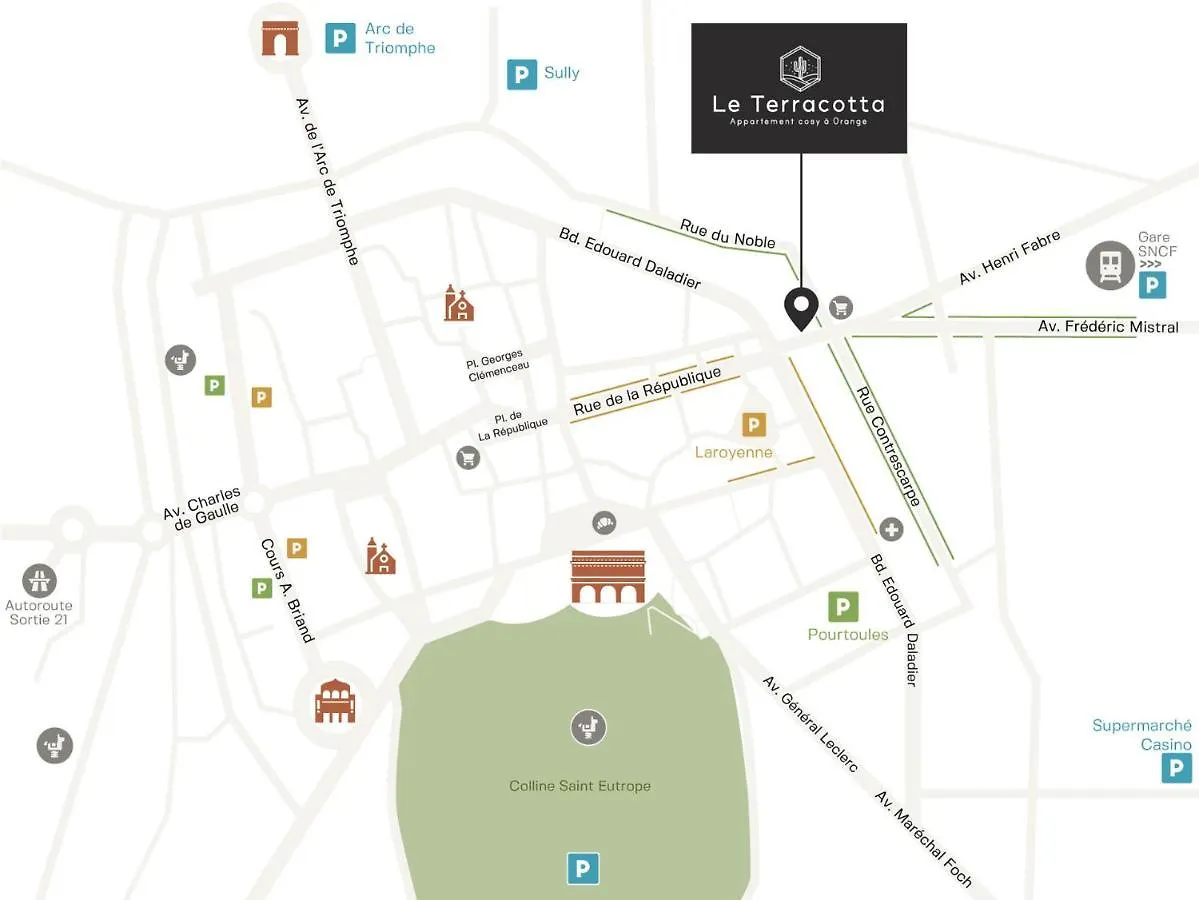 Διαμέρισμα Le Terracotta - Appartement Centre Ville Avec Balcon Οράνζ